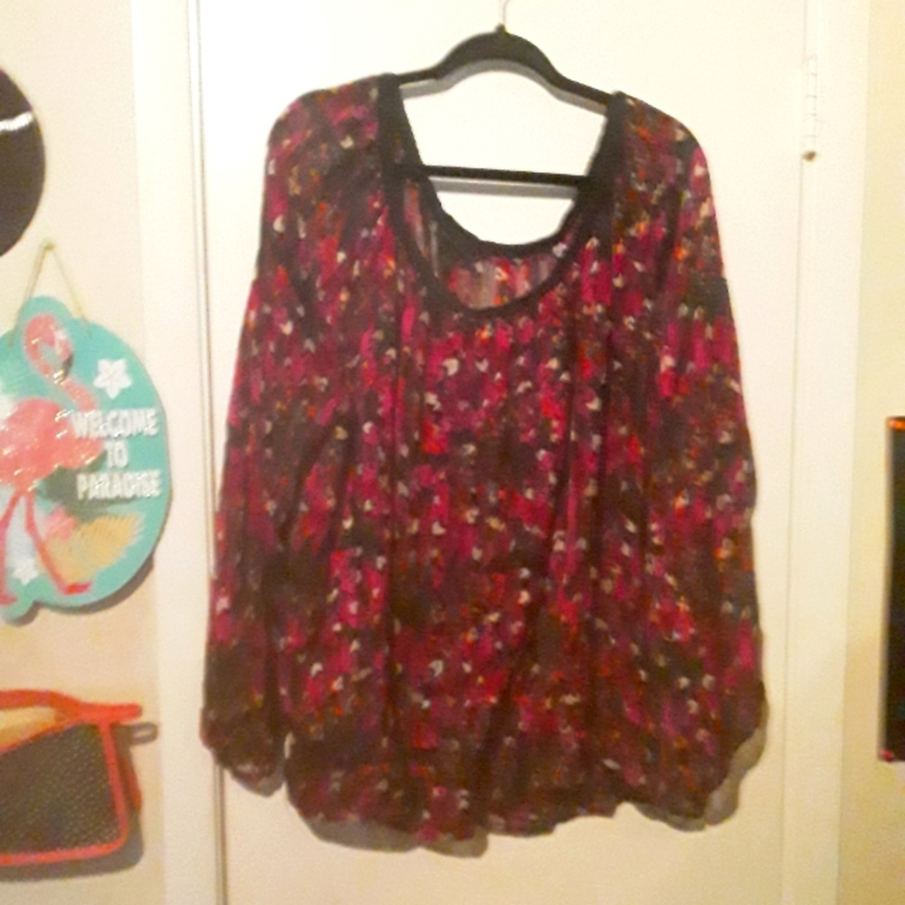 Sheer Colorful Blouse